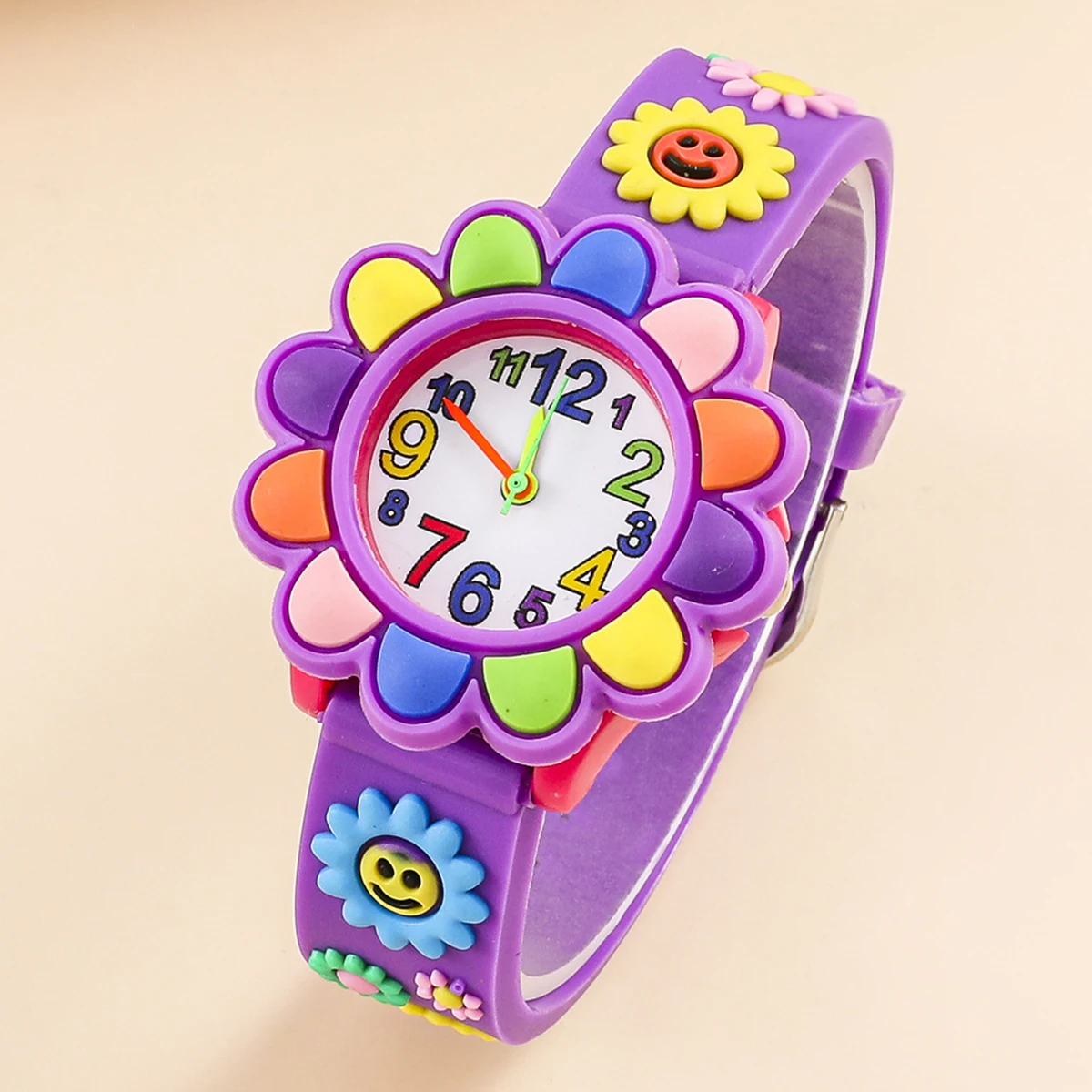 Children\'s Cartoon Watch Quartz Silicone Watch Elementary School Girls Boys Children\'s Watch 3D Silicone Strap