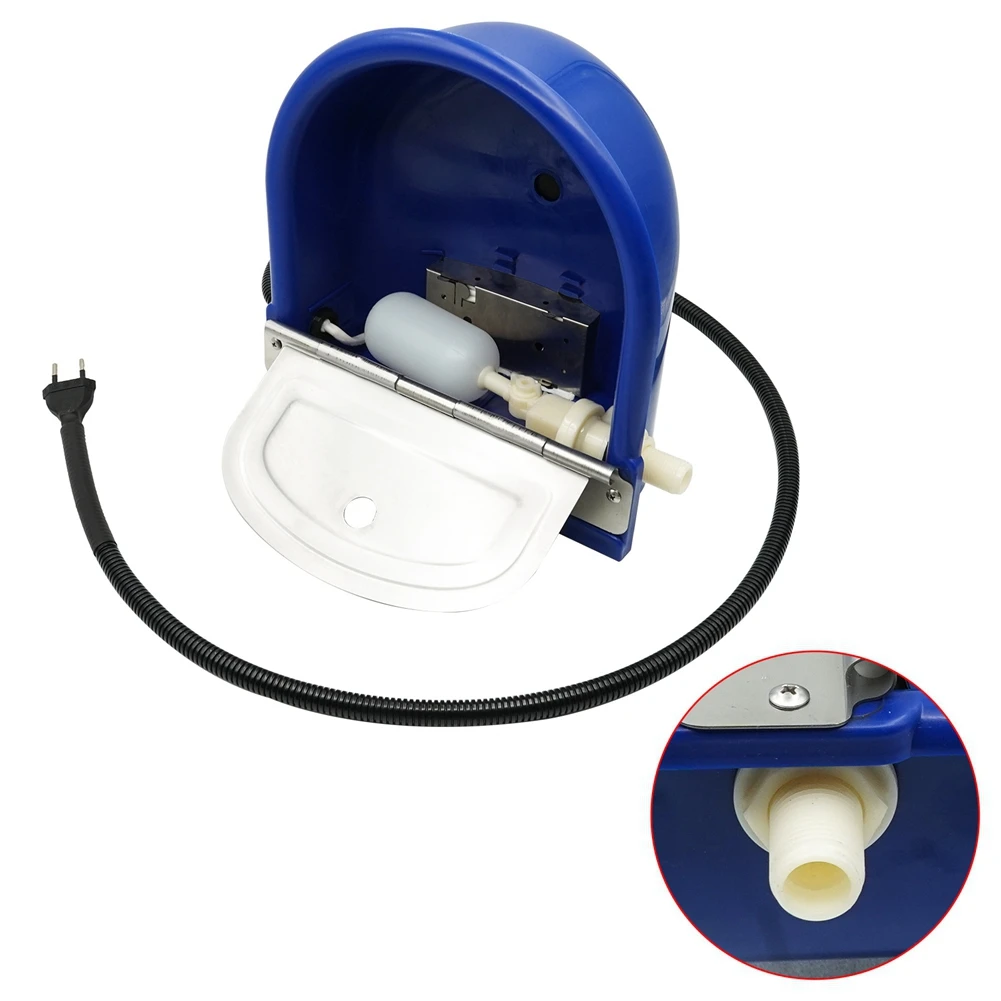 

LLCS-Automatic Heated Water Bowl Cattle Water Dispenser With Cow Drinking Floating Ball For Horse Cow Feeding Supply EU Plug