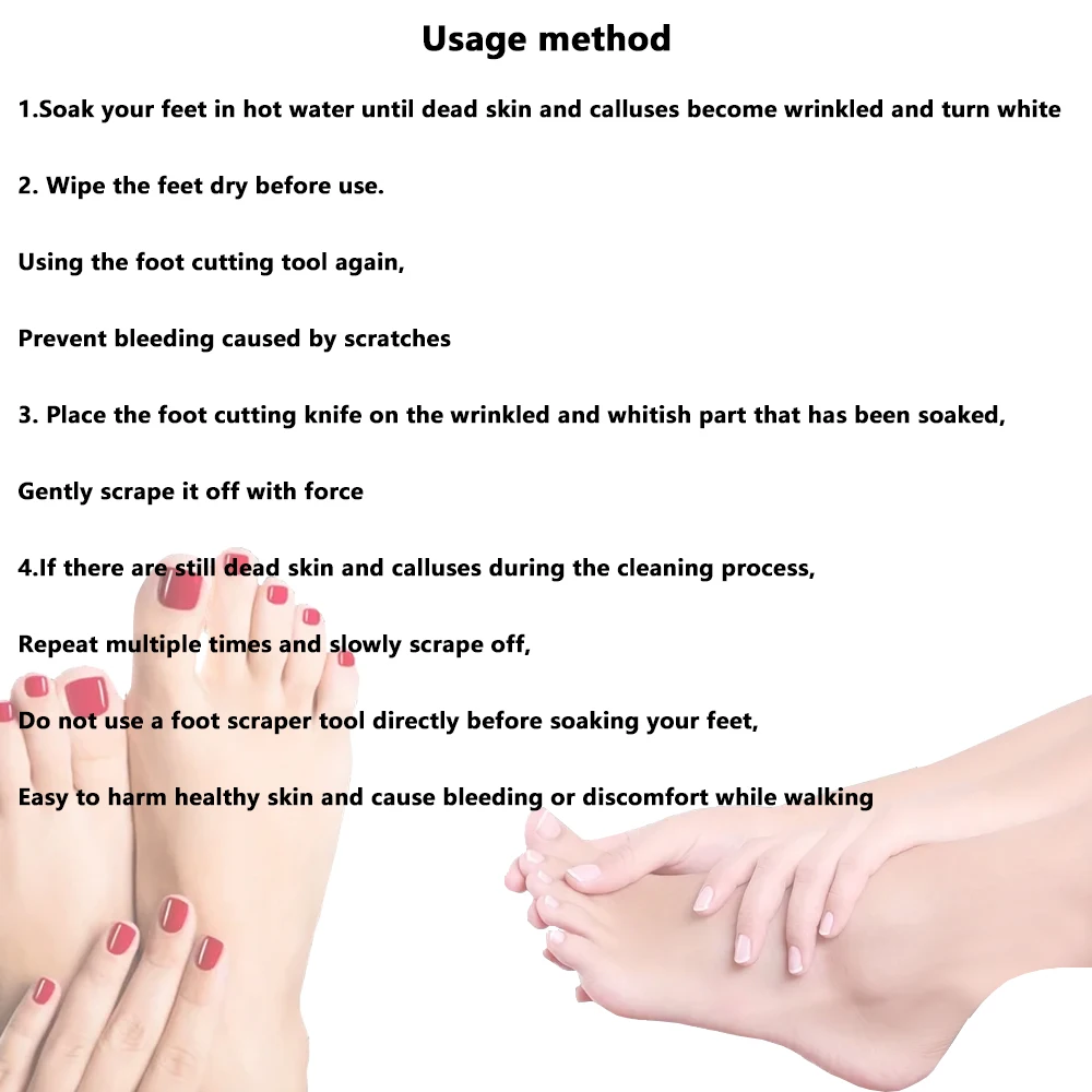 Household Foot Skin Shaver Set Metal Handle Foot Care Tool With Multiple Spare Blades For Routine Home Foot Grooming Work