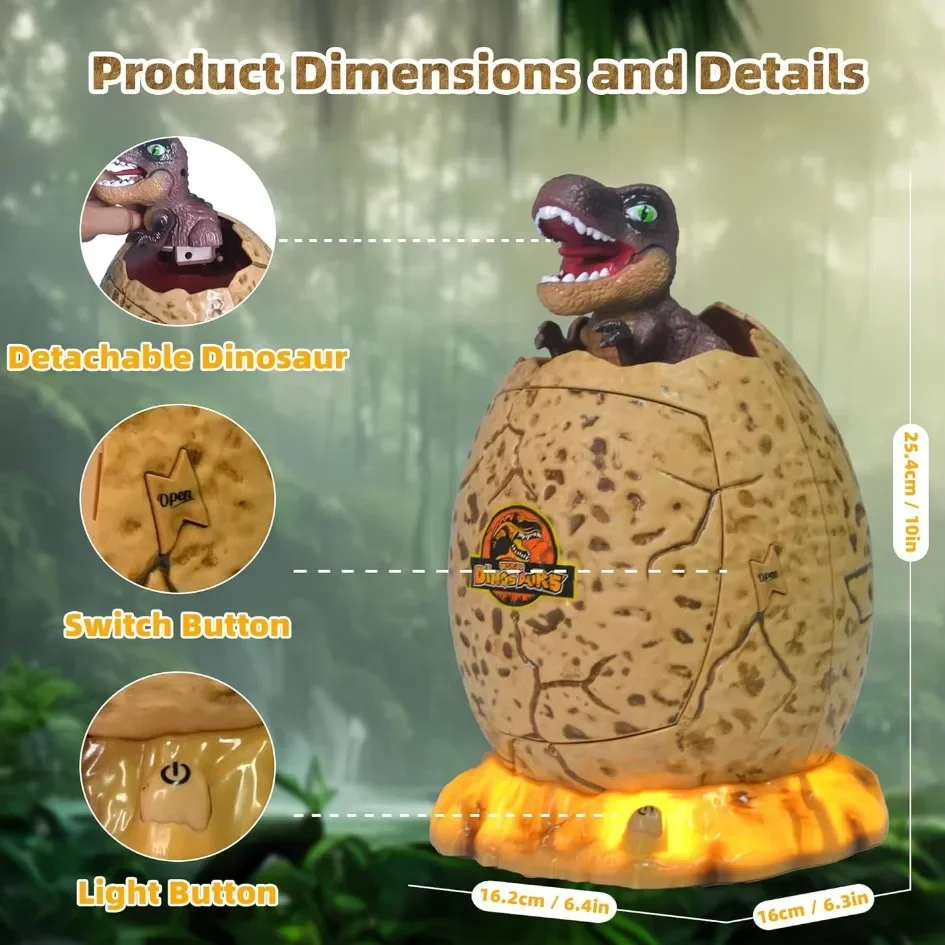 Electronic Dinosaur Egg Piggy Bank Music Lights Password Fingerprint Safe Coin Cash Saving Money Box Kids Toys Bank ATM Gift