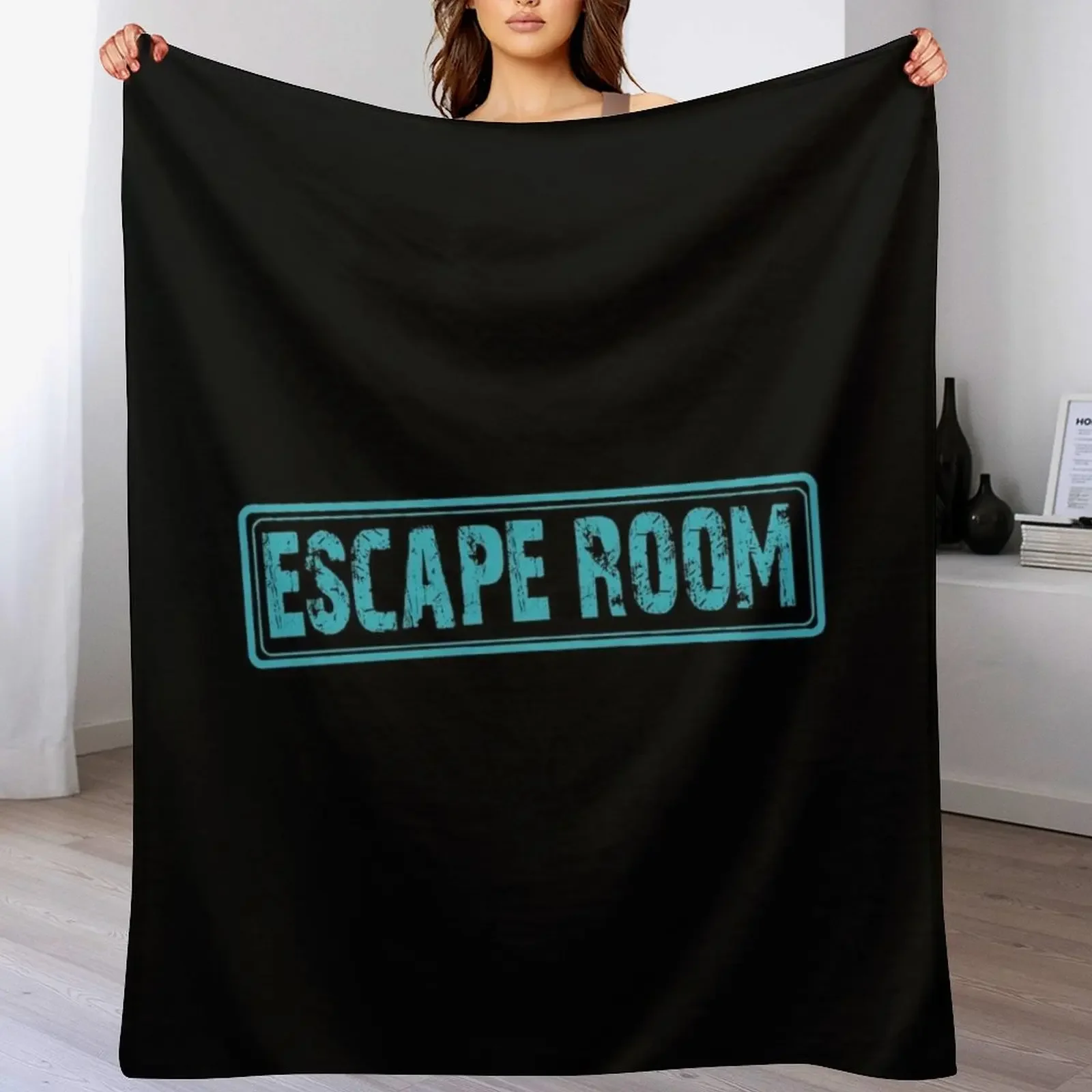 Escape room - exit game Throw Blanket Travel Size Cozy Blanket for Plane Train