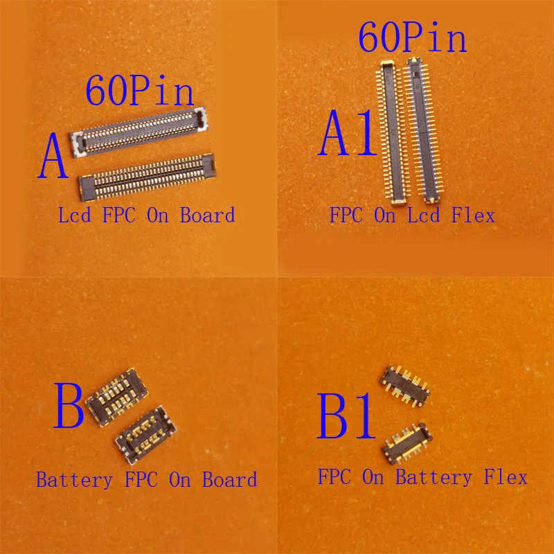 2-50Pcs Lcd Display Flex FPC Connector Plug Inner Battery Contact For Samsung Galaxy T295 T297 Tab A 8.0 2019 SM-T290 60 Pin