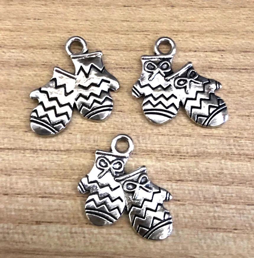 

20pcs 16*14mm Lovely charms Alloy metal mittens pendant for handmade HWG0979 DIY accessories