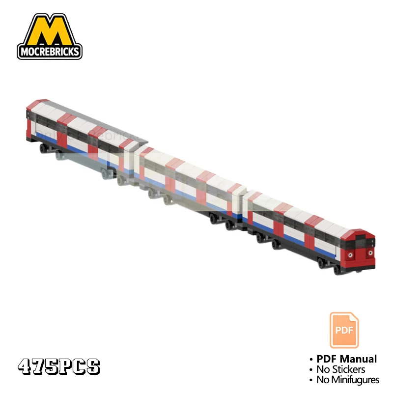 

MOC City Subway Metro Train Building Blocks Set Urban Commuter Railway Carriage Model Adult Collection Gift Toy