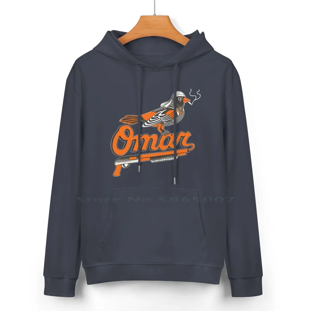 Omar The Wire Baltimore Oriole Pure Cotton Hoodie Sweater 24 Colors Omar The Wire Baltimore Oriole 100% Cotton Hooded