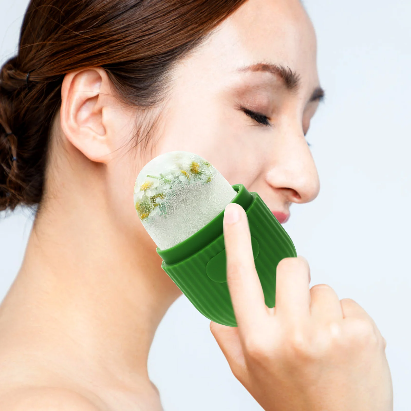 Black Silicone Multi Function Cold Hot Facial Face Massager Tool For Care Lightweight Travel Size Face Beauty