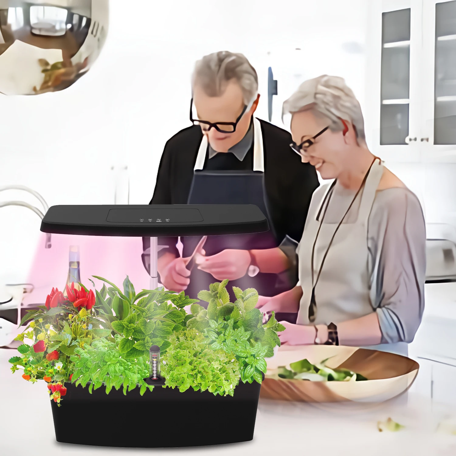 Customized Indoor LED Grow Light Lamp Electronic 12 Pod Hydroponic System for Home Garden Plant Growth Popular for Garden
