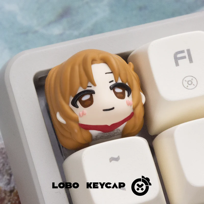Sword Art Online Yuuki Asuna Lobo Kawaii Tastenkappe Anime Charakter Merchandise Tastatur Zubehör Esc Ersatz Einzelne Tastenkappen