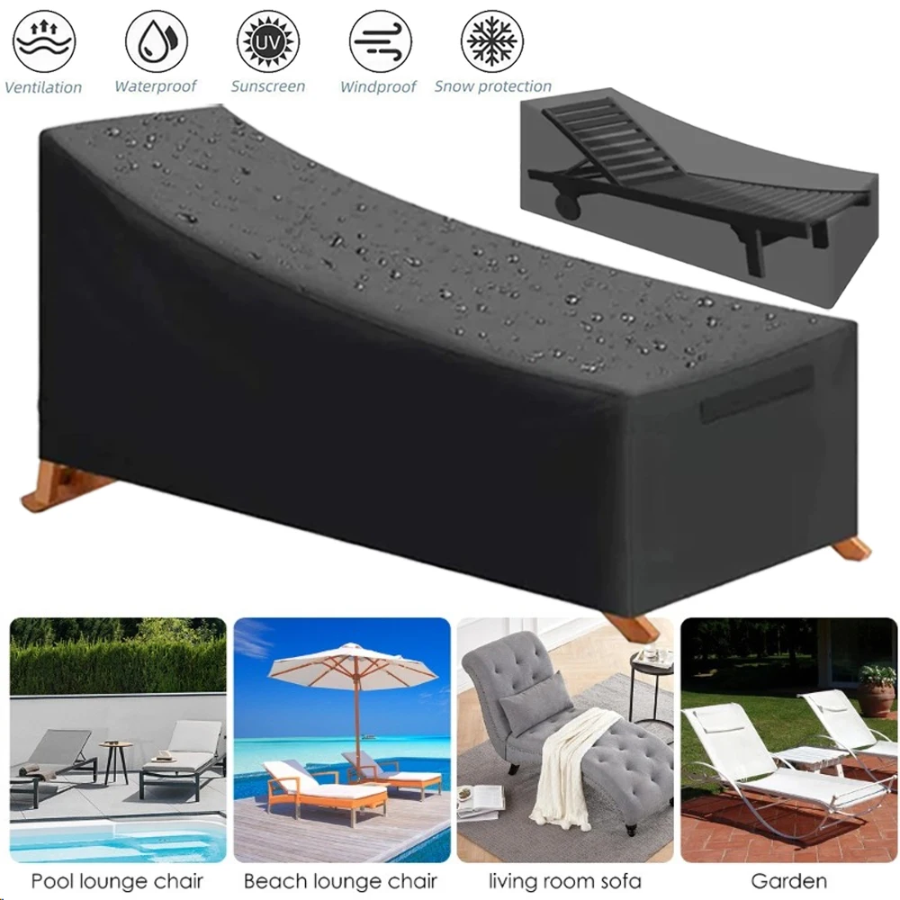 1PC Waterproof Anti-UV Garden Patio Chair Covers 210D/420D Outdoor Lounge Chair Cover Weather Sun Resistant Furniture Protective
