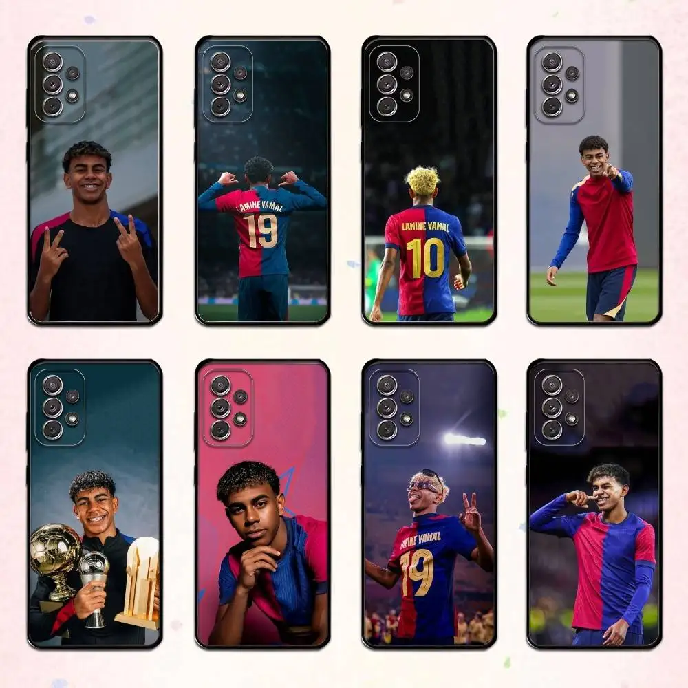 

L-Lamine Y-Yamal Phone Case For Samsung S 25,24,23,22,30,21,10,9,Ultra,Plus,Lite,FE,4,5 G Soft Black Case