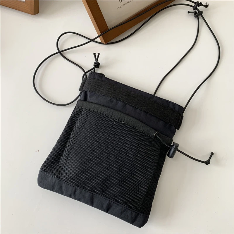 Casual Nylon Drawstring Crossbody Bag Women 2023 Fashion Personality Cell Phone Purse Pouch Bolsas Simple Shoulder Bags Female