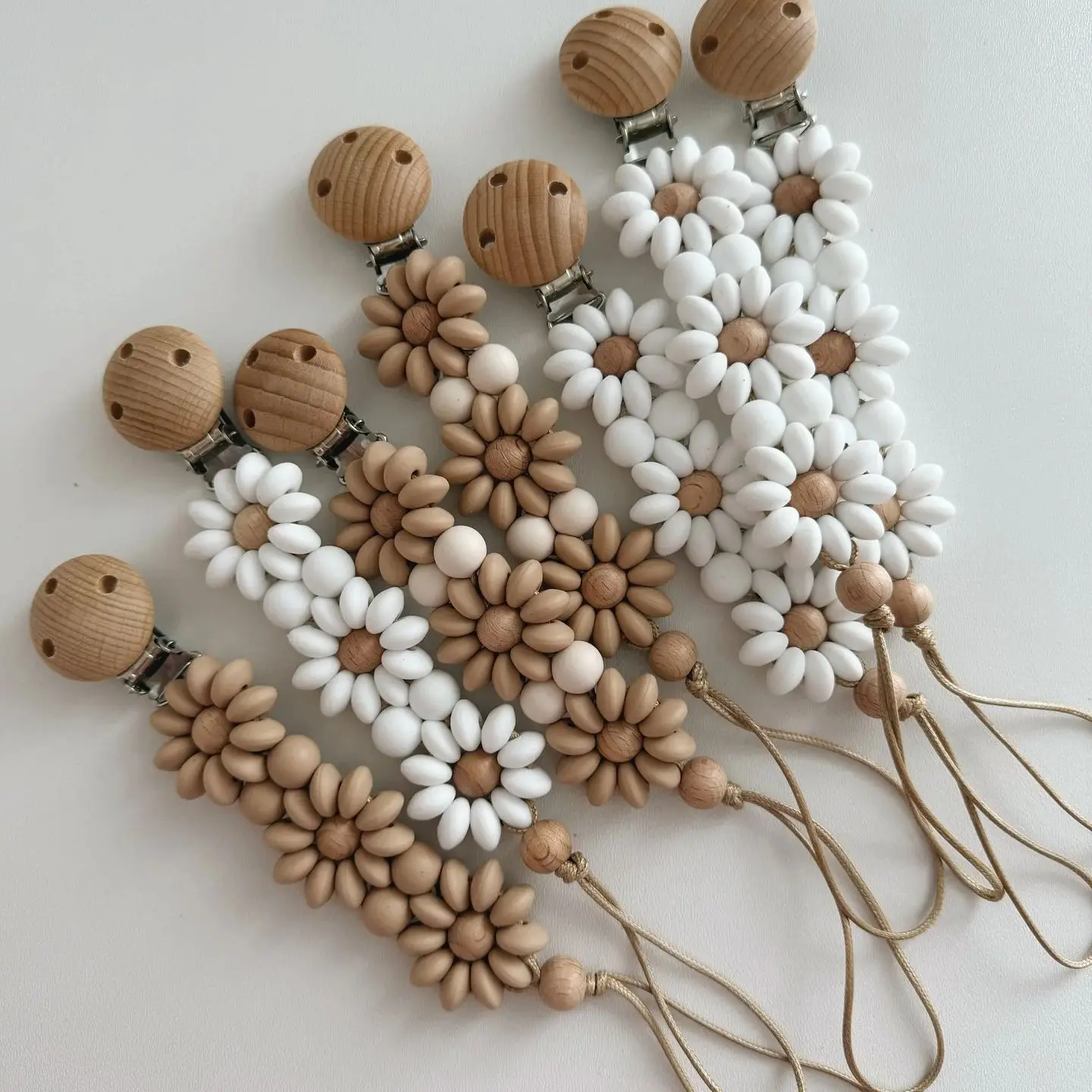 

Детские силиконовые бусины с цветком, зажим для соски, цепочка для пустышки, держатель для соски для новорожденных, зажимы, без BPA, игрушки для прорезывания зубов, пустышка, повязка для волос