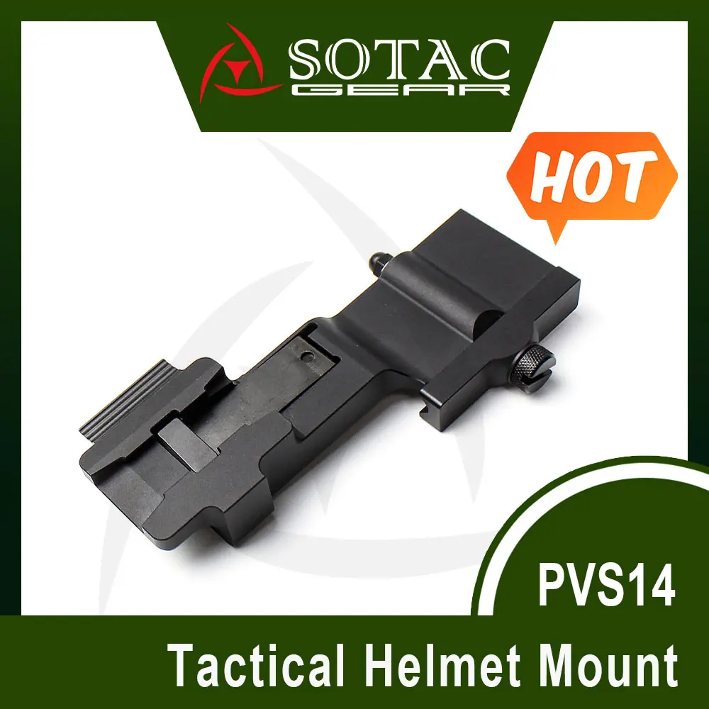 

Metal Tactical Hunting Helmet Mount For PVS-14 Night Vision Mount Adapter Monocular Sights Bracket Hunting Accessory SOTAC