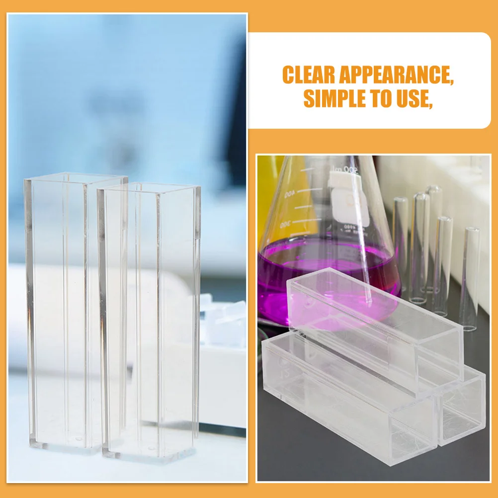

8Pcs Plastic Cuvettes Professional Transparent Mini Standard Cuvettes for Experiment Accurate Precise Laboratory Analysis