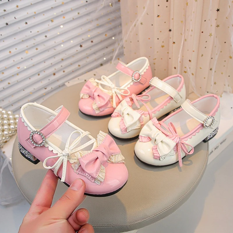 

Модная обувь для девочек, осень 2023, новая детская кожаная обувь, простая универсальная обувь принцессы для девочек, удобная милая детская повседневная обувь