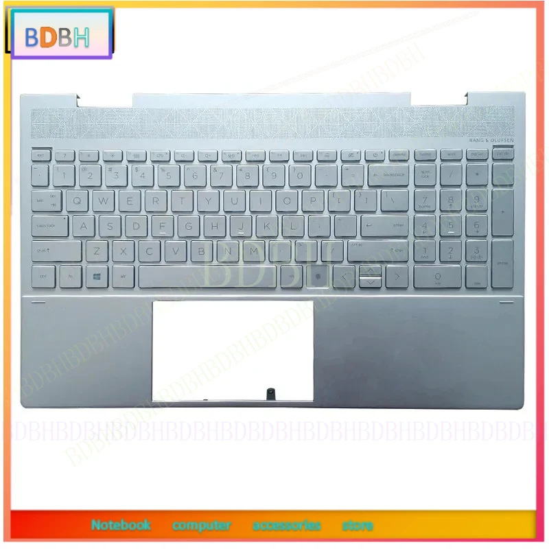 New Top Case US Keyboard for HP ENVY X360 15-ED TPN-C149 Laptop Palmrest Upper Housing replacement Silver L93226-001 L93227-001