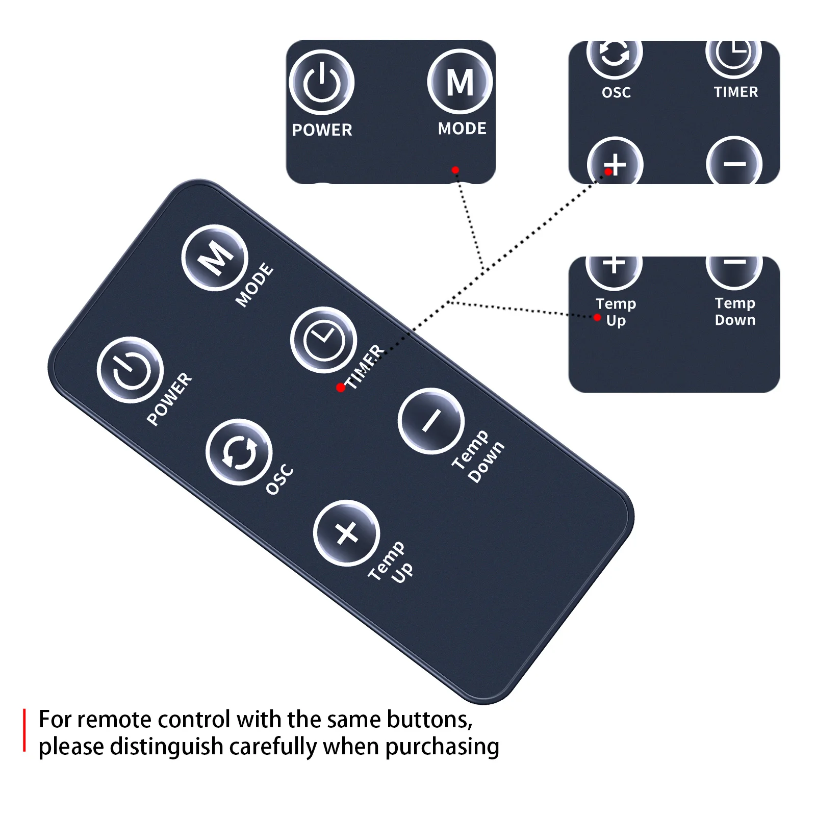 Nuovo telecomando per riscaldatori spaziali KNKA per uso interno