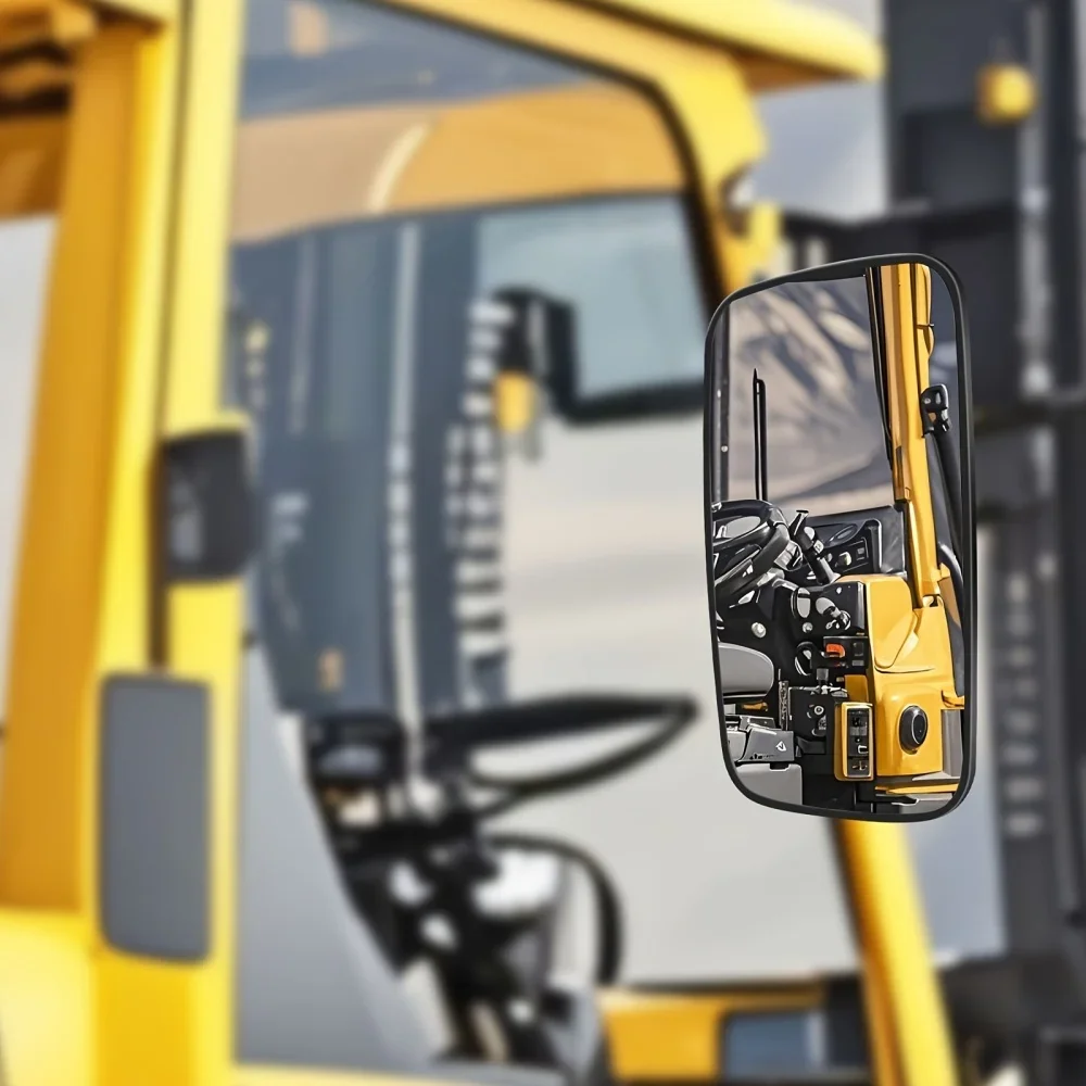 1 Stück Gabelstapler-Rückspiegel, 360-Grad-Drehung, Seitenspiegel und aufschraubbare Rückspiegel, 1-5T Traktor-Spiegelzubehör – Detail 7