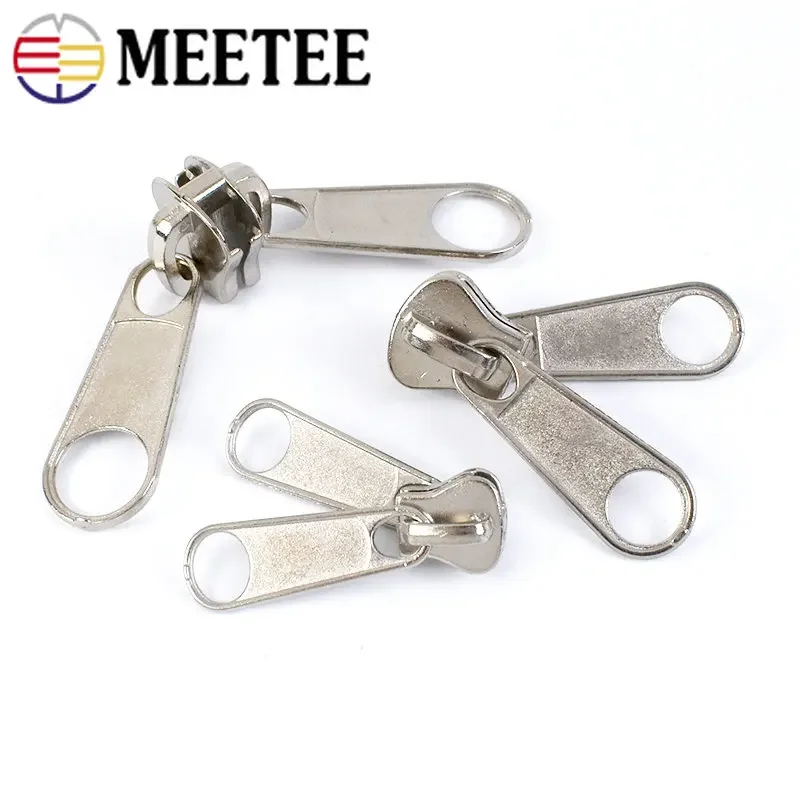 5/10/20Pcs 5# 8# 10# Zipper Slider Puller for Resin Zippers Tape Double Sided Pull Tab Zip Head Bag Tent Clothew Sew Accessories