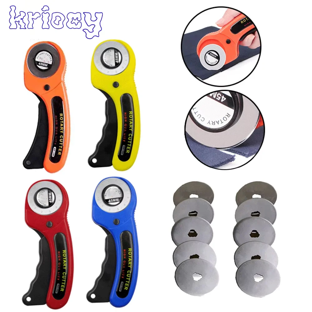45mm retalhos rolo roda faca de corte de pano faca de couro papel tecido artesanato tecidos cortador rotativo diy acessórios de costura