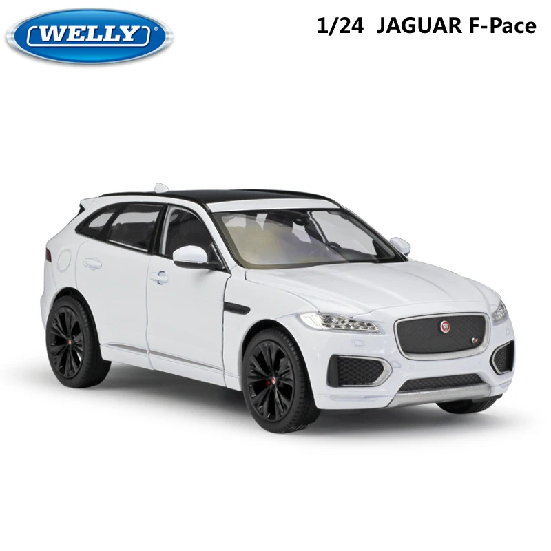 

JAGUAR F-Pace High Simulation WELLY Diecast 1:24 Scale Model Car Toy SUV Metal Alloy Toy Car For Children Gift Collection