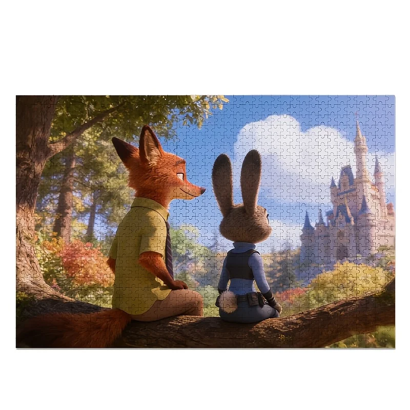 1000 Stück Disney Zootopia Judy & Nick Wilde Poster-Puzzle – herausfordernde Stücke mit themen, geeignet für & Geburtstagsspiel, / Sammlung