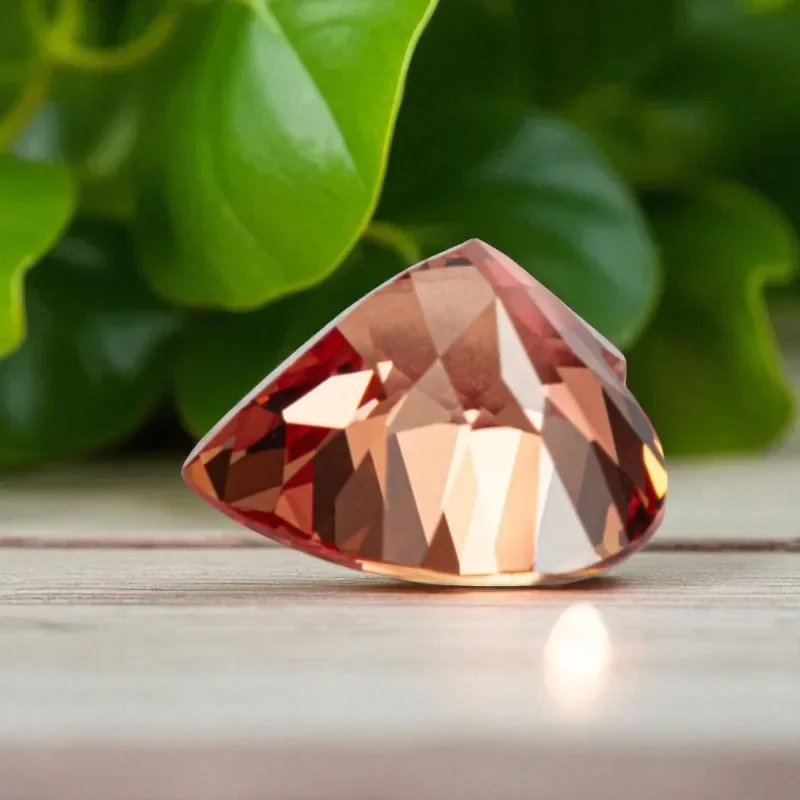 

Lab Grown Sapphire Heart Shape Sunset Orange Color Stone For Charms Diy Jewelry Making Earrings Ring Optional Certificate AGLifi