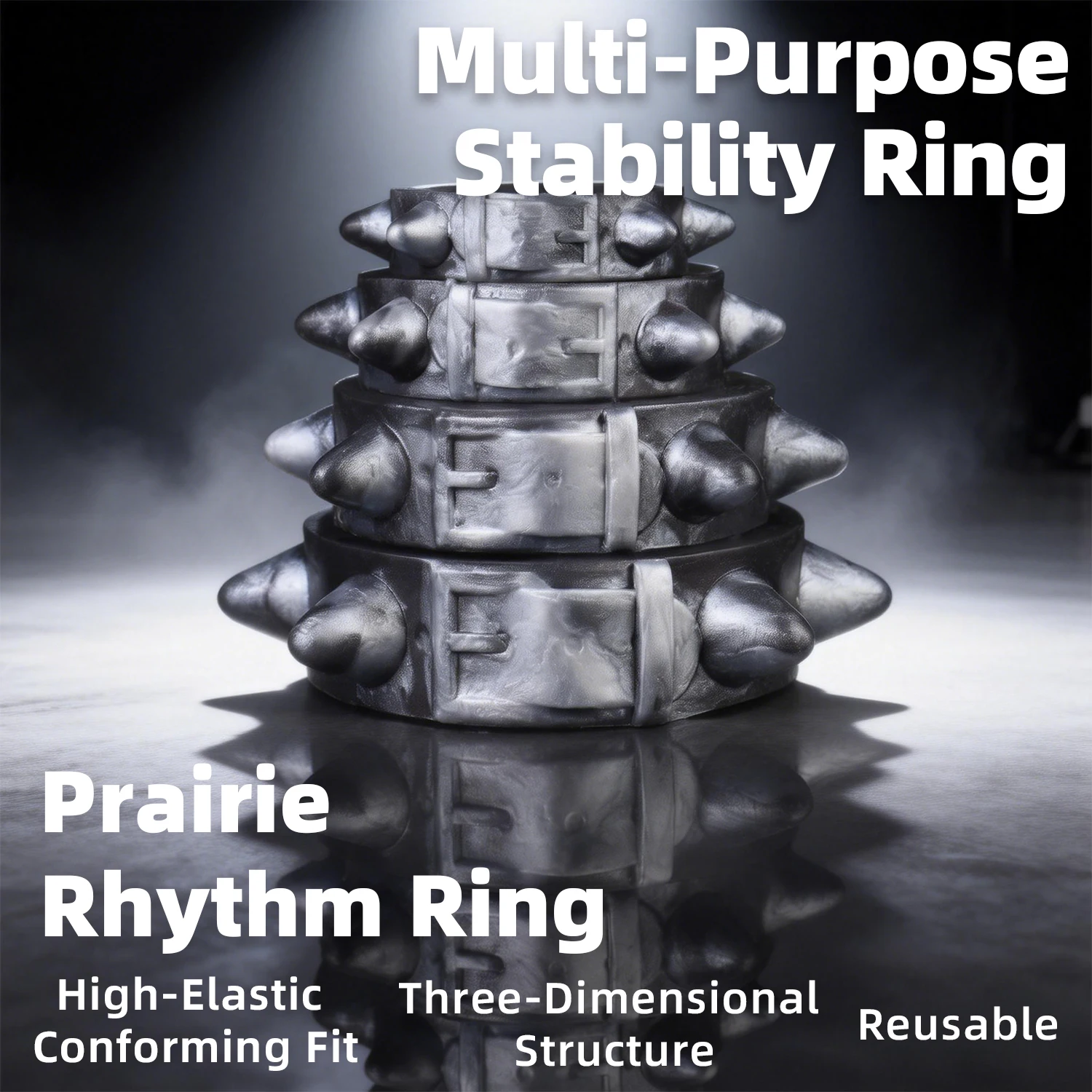 SHAZ Fantasy Silicone Penis Ring - Ejaculation Delay Cock Ring for Men Dick Erection Cockring Adult Sex Toy BDSM Game for Couple view 3