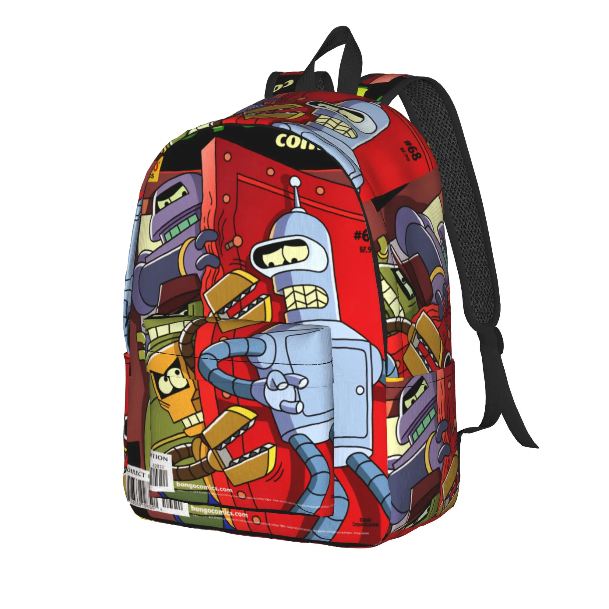 Futuramas Cartoon Comic Backpack  Travel Backpacks Unisex Kawaii High School Bags Custom Durable Rucksack