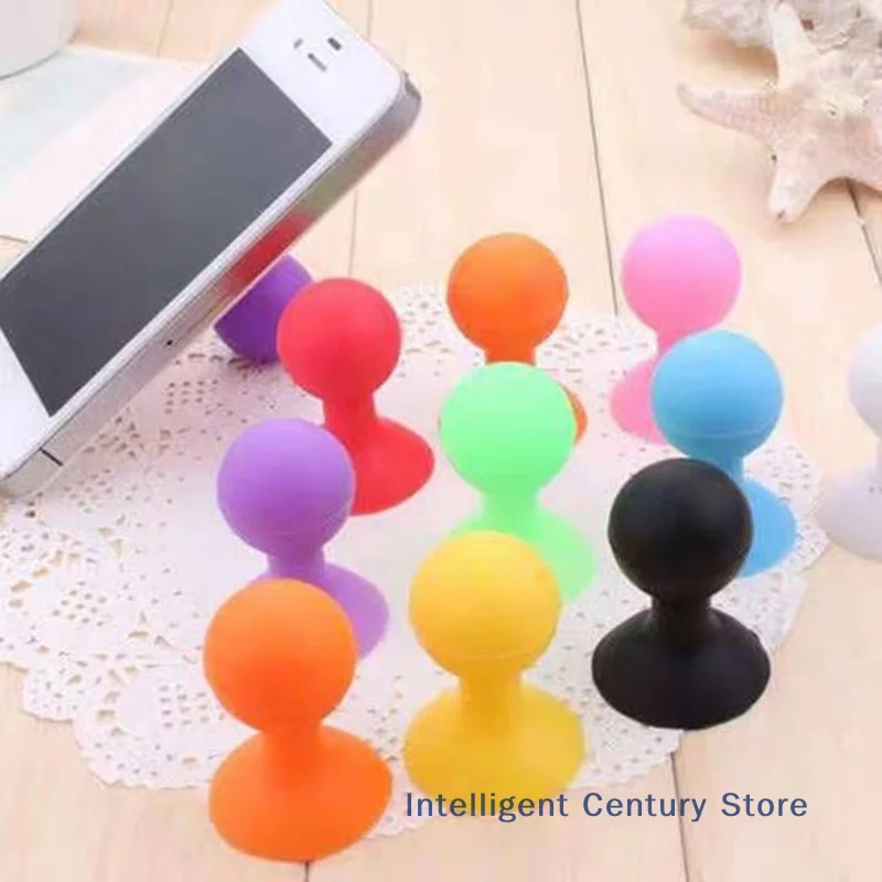 1 Pc Colorful Universal Cell Phone Monopod Cell Phone Silicone Rubber Octopus Suction Cup Ball Mount Cell Phone Holder