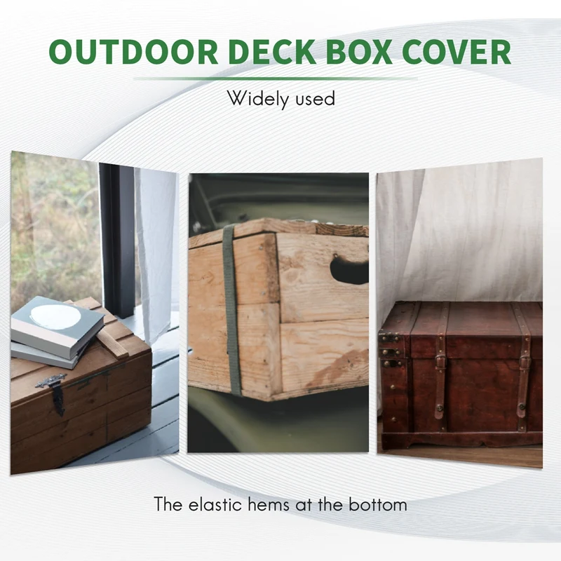 Storage box cover Outdoor Deck Box Cover with Zipper Waterproof Garden Storage Box Cover