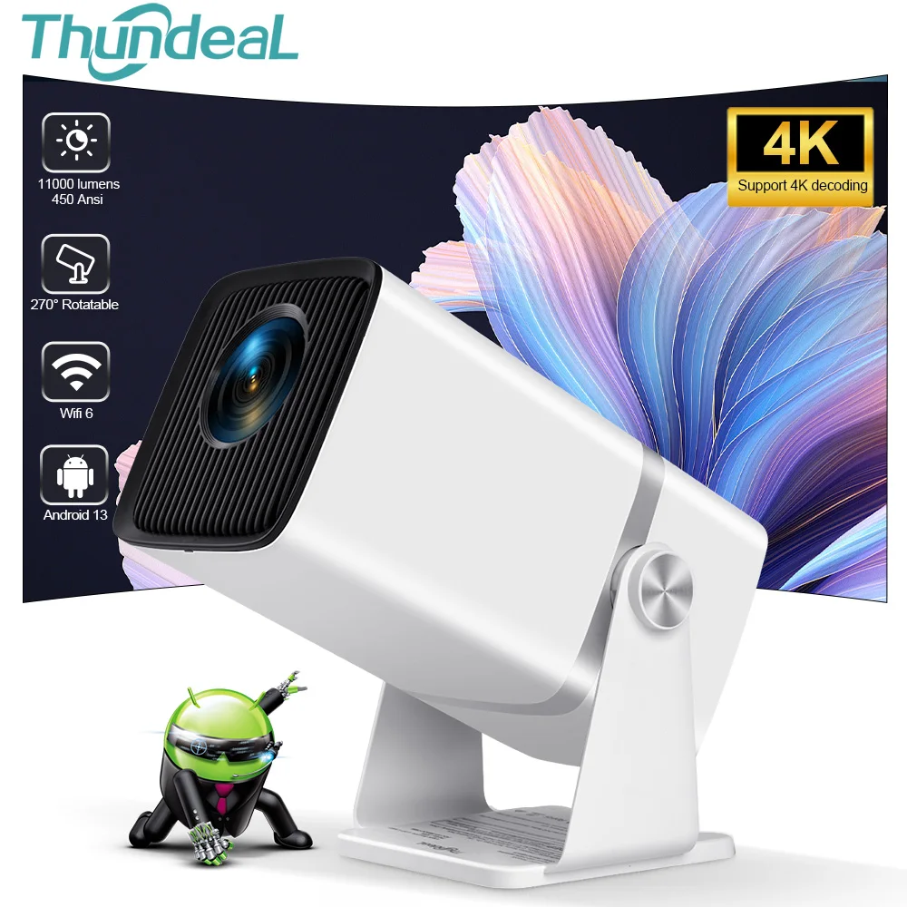 

ThundeaL Mini Projector TD80W Full HD 1080P 4K Android WiFi Home Theater Meeting Video Movie TD80 Portable Projetor PK HY320