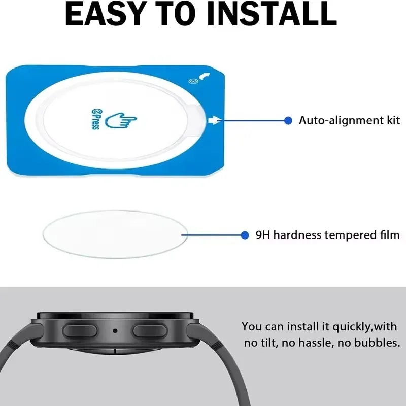 1-3PCS Screen Protector For Samsung Galaxy Watch 9 40mm 44mm Ultra 2 Tempered Glass Films With Bubble Free Auto Alignment kit
