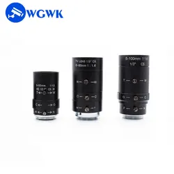 WGWK 5-50mm 6-60mm 5-100mm HD Camera Lens Varifocal Manual Zoom CCTV Lens CS Mount for CCTV Security Surveillance IP Camera