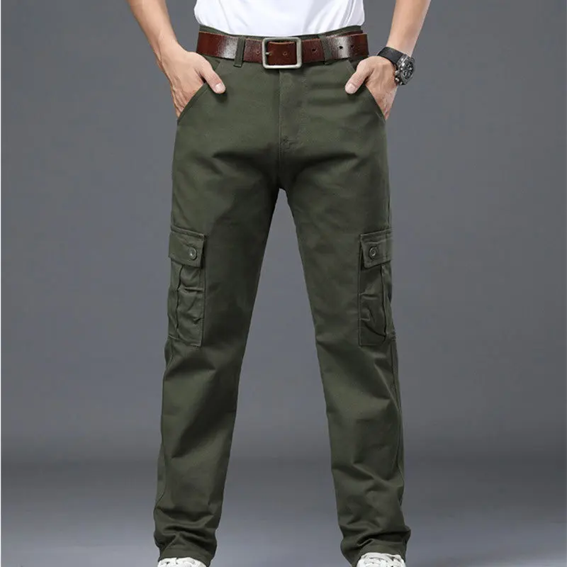 

2025 New Cotton Work Pants for Men, Loose, Straight, Durable, Wear resistant, Office Work Pants, Special Forces Security Pants