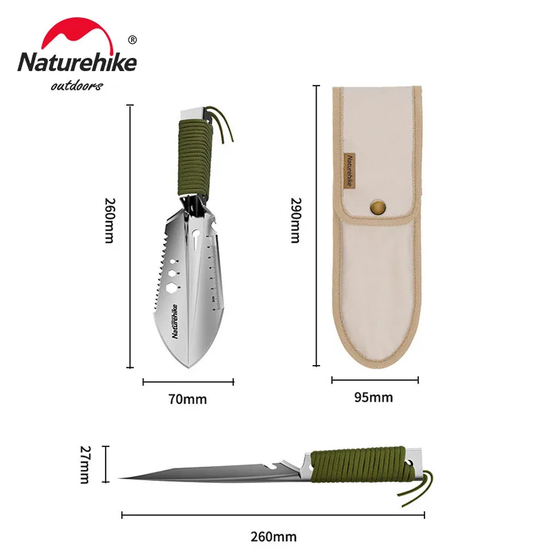 Naturehike Camping Shovel Outdoor Multifunctional Shovel Hiking Tactical Shovel Survival Emergency Tool Bushcraft Garden Shovels