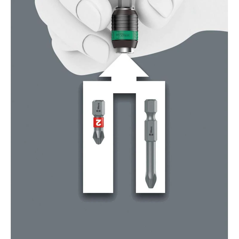 WERA Ratchet Screwdriver Bit Set with Quick-Release Chuck T-Handle Hex Bit Holder Screwdriver 17 pieces NO.05057473001