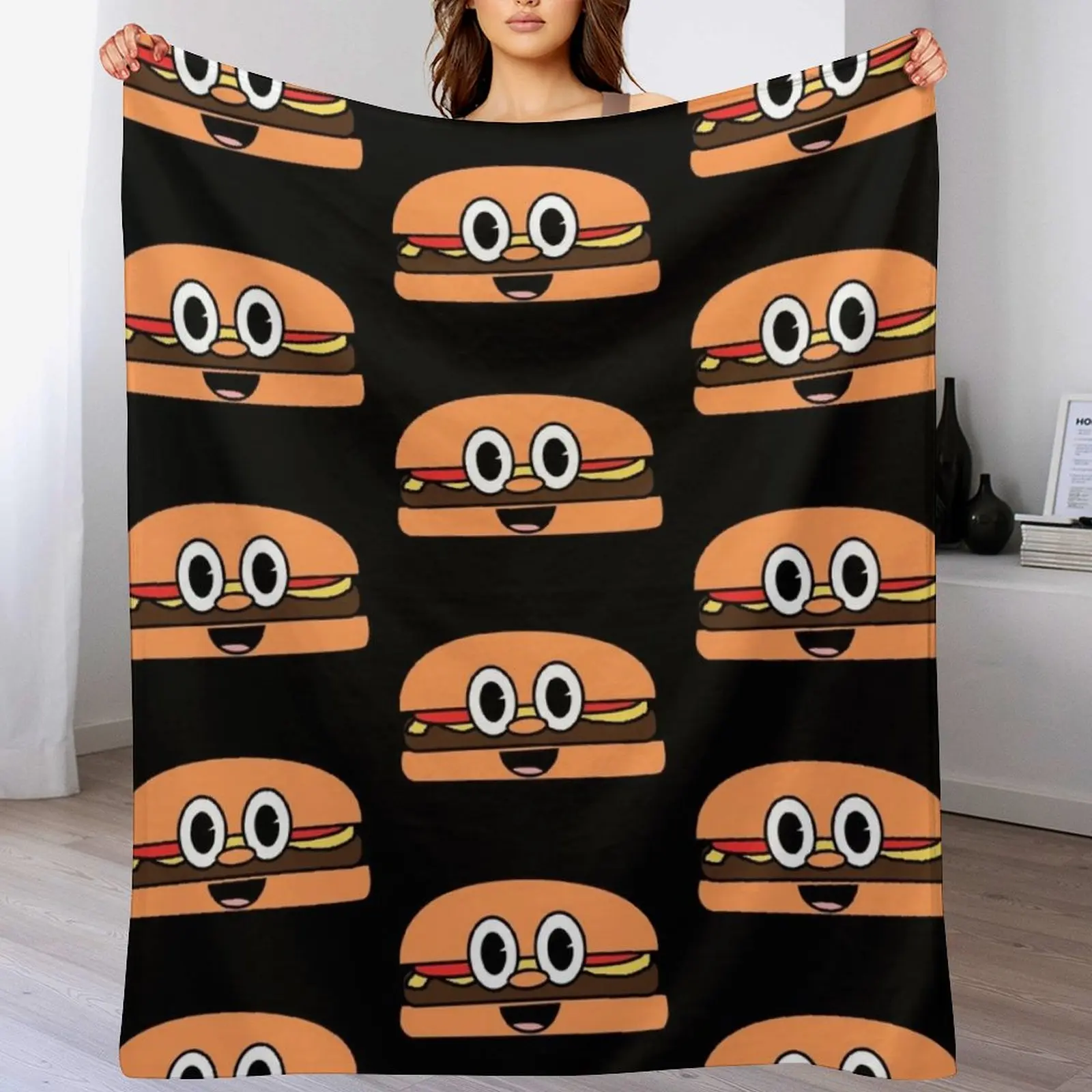 

Bobs burgers fox Cute Burger Throw Blanket Foldable Soft Warm Blanket for Outdoor Use