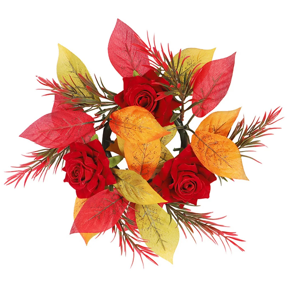 

Creative Simulated Leaf Wreath Decorations For Home Party Wall Door Greenery Small Indoor Hanging Garland Decoration