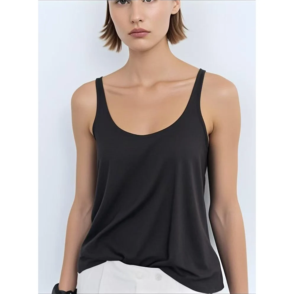 

Французская майка из смеси хлопка с тонкими бретелями, сексуальная женская верхняя одежда в рубчик большого размера U Ne, летний сезонный цвет