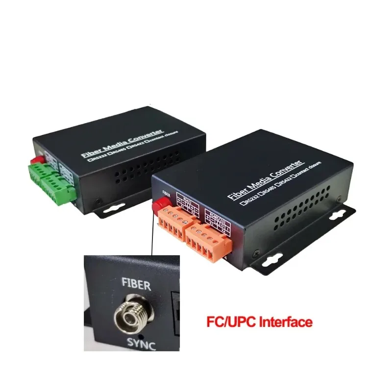 unique RS-232/422/485 Serial Port To Fiber Converter RS-485, RS-422, RS-232 To Fiber optic optical modem Single Fiber SM FC DC12
