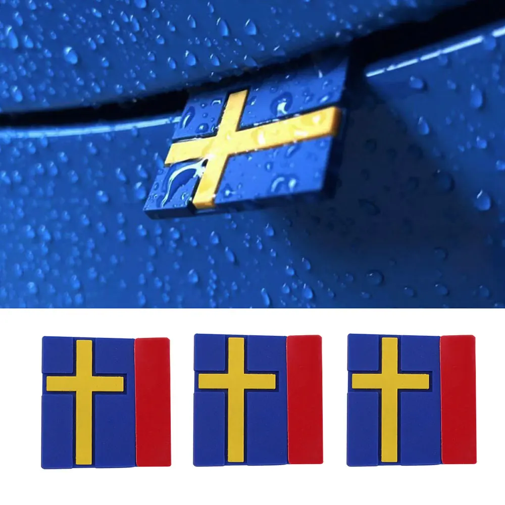 5Pcs 3D Car Stickers Sweden Flag Decor Emblem Car Door Trunk Front Grille Decal for VOLVO XC40 XC60 XC90 Car Stickers and Decals