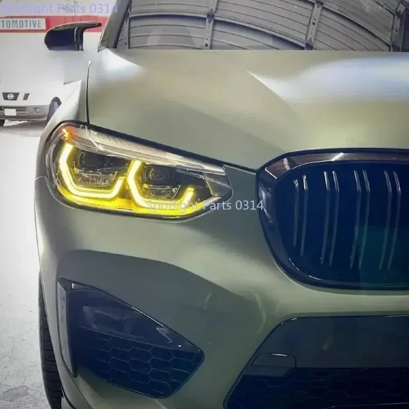 

NEW For BMW X3 G01 X4 G02 2018 2019 2020 2021 Yellow Angel Eye Adaptive Headlight DRL Blue Red Daytime Running light LED Module