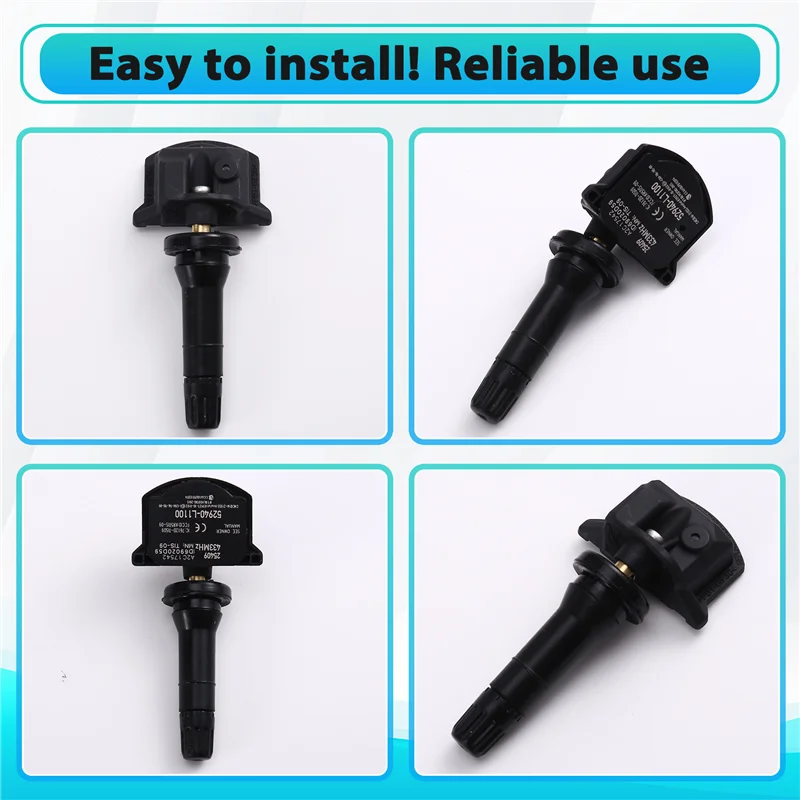 

4PCS 52940-L1100 52940L1100 Tire Pressure TPMS Sensor For Hyundai Elantra Ioniq 5 Sonata Kia Carnival Optima Sorento