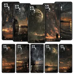 Phone Case For Xiaomi Redmi Note 14 13 12 5G 11 10 Pro 4G 9S 9 14C 13C 12C 10C 9C 9A Cover landscape raining travel nature Art