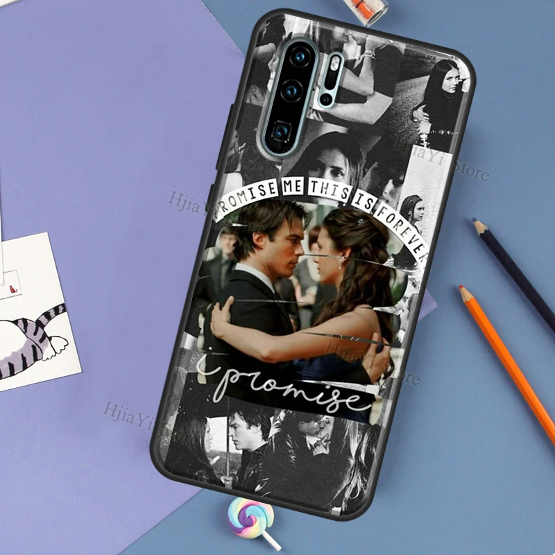 Damon Elena The Vampire Diaries Soft Cover For Huawei P30 Lite P40 P20 Pro Mate 20 10 Lite P Smart 2021 2019 Phone Case