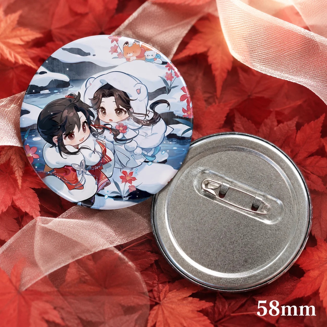Heaven Official's Blessing Hua Cheng Xie Lian TGCF Anime Badge Pin Brooch Set Collectible Button Hua Cheng Xie Lian Badge