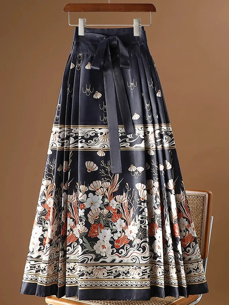 

Improved Hanfu Skirt f-length Slimming Hip Concealing Polyester Fiber Women's Faion Autumn Season New Chinese Sle