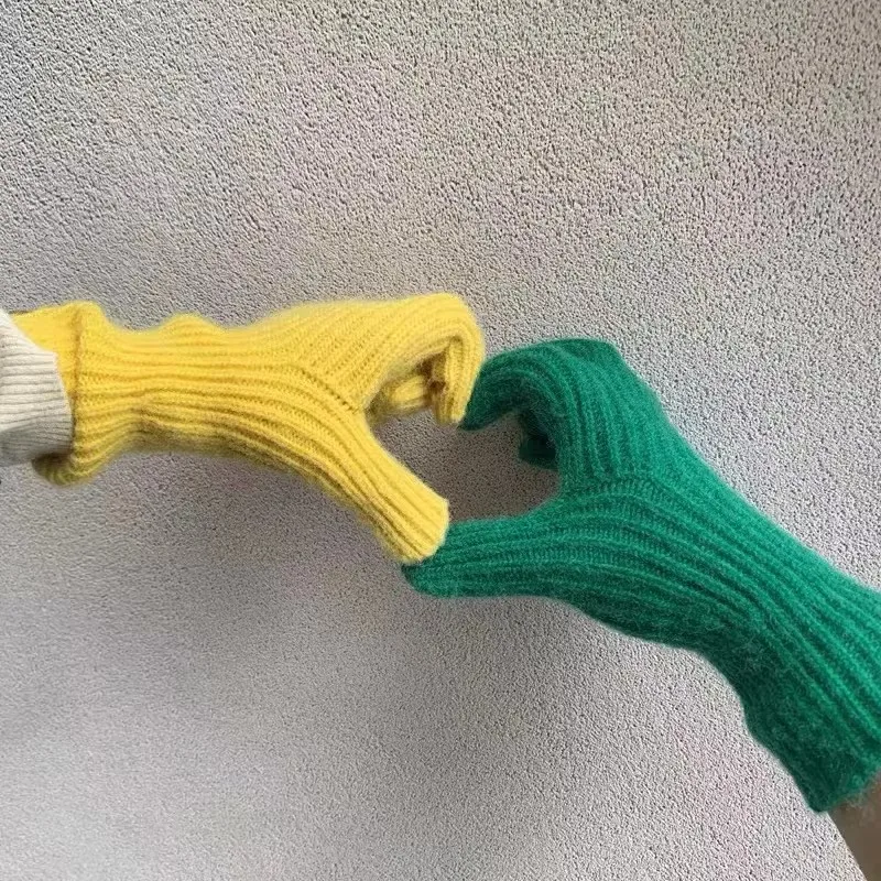 New Touch Screen Gloves for Playing Phone Women Winter Thicken Warm Knitted Stretch Gloves Full Finger Outdoor Skiing Gloves Y2K