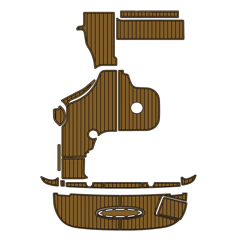 

Custom Eva Foam Sheet Teak Boat Flooring Mats Anti-slip Self-Adhesive Pads For 2005 Sea Ray Sundancer 320 Swim Platform Cockpi